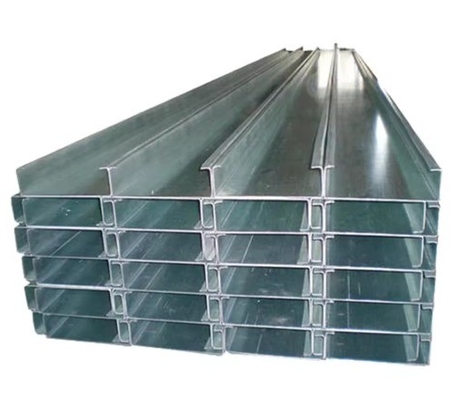 ± 1% Tolerancia de acero en forma de C galvanizado en caliente sin aleación para materiales de construcción