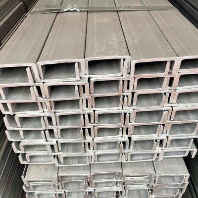 No perforado C8 C10 C12 C16 Acero laminado en caliente canal U para soporte estructural
