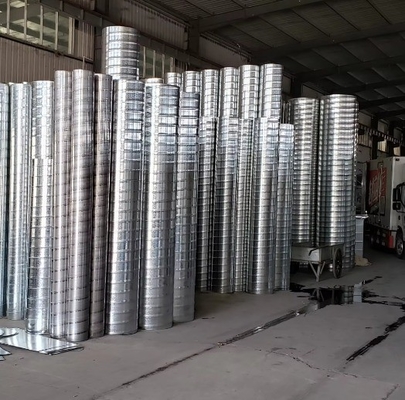 Conducto de aire galvanizado en espiral para necesidades de aire acondicionado de dormitorio de diseño industrial