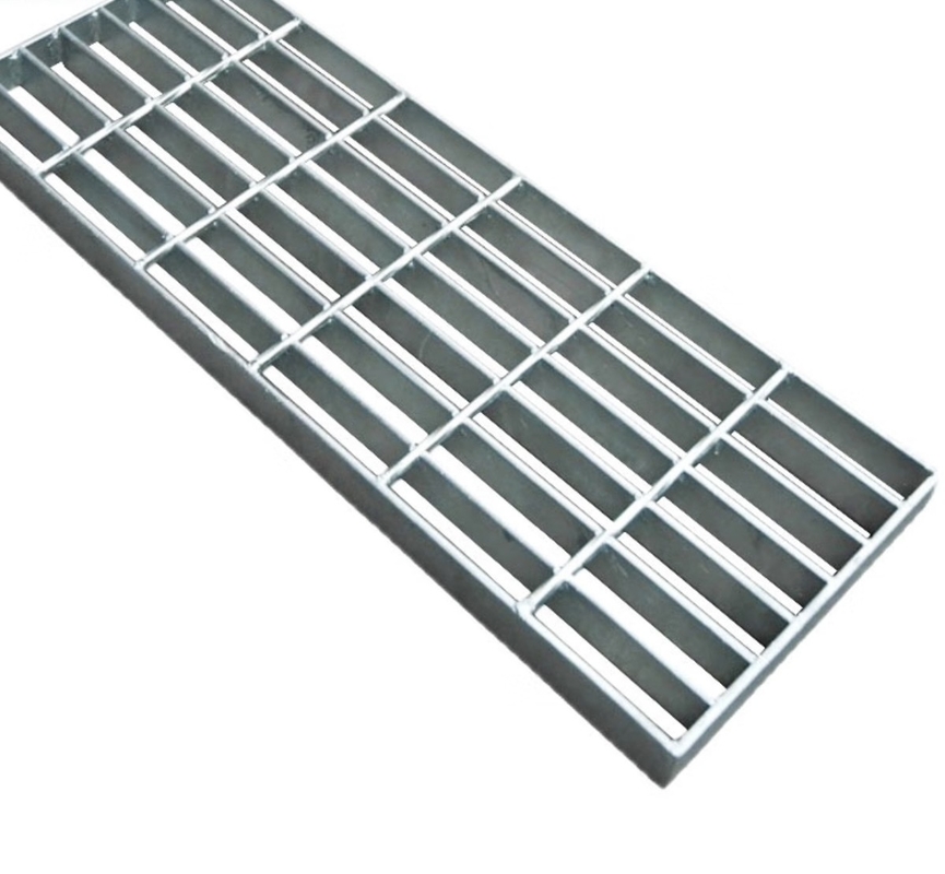 Rejas de aluminio de plata de diseño industrial para pasarelas y plataformas de trabajo pesado